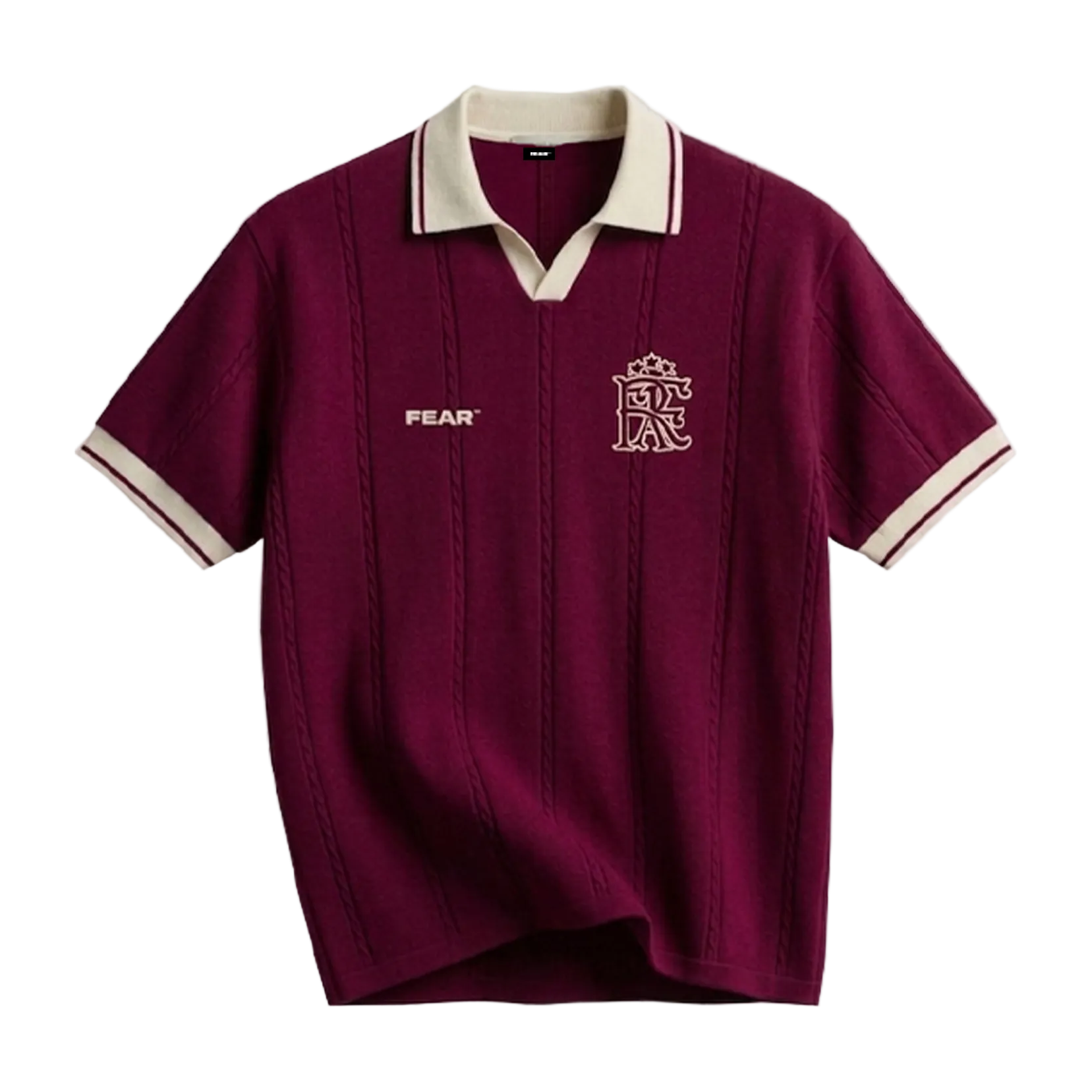 Claret knit jersey