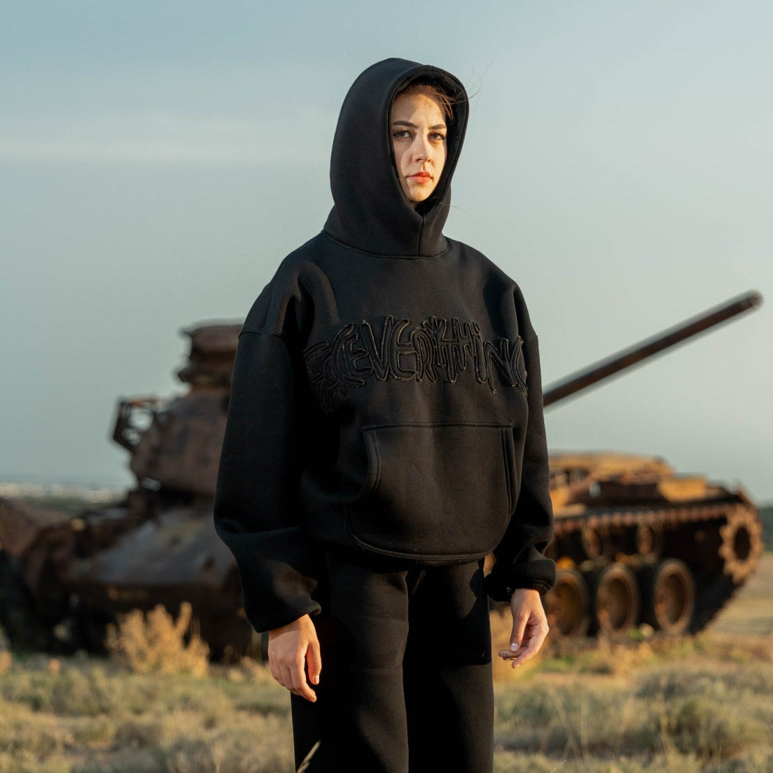Black fear hoodie