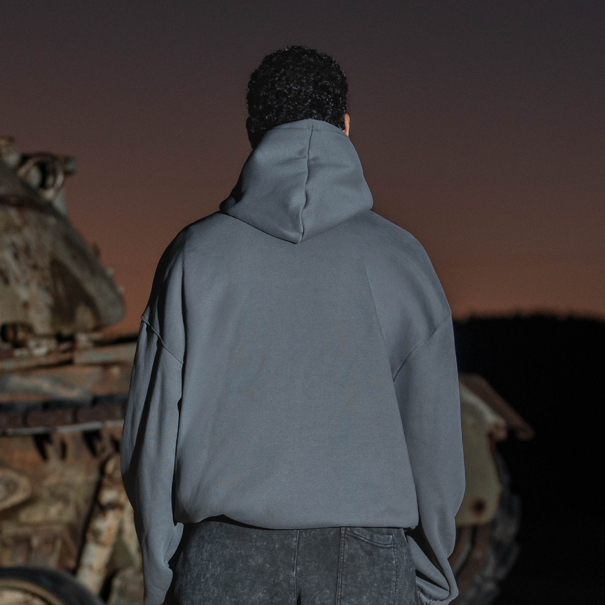 DARK grey fear hoodie