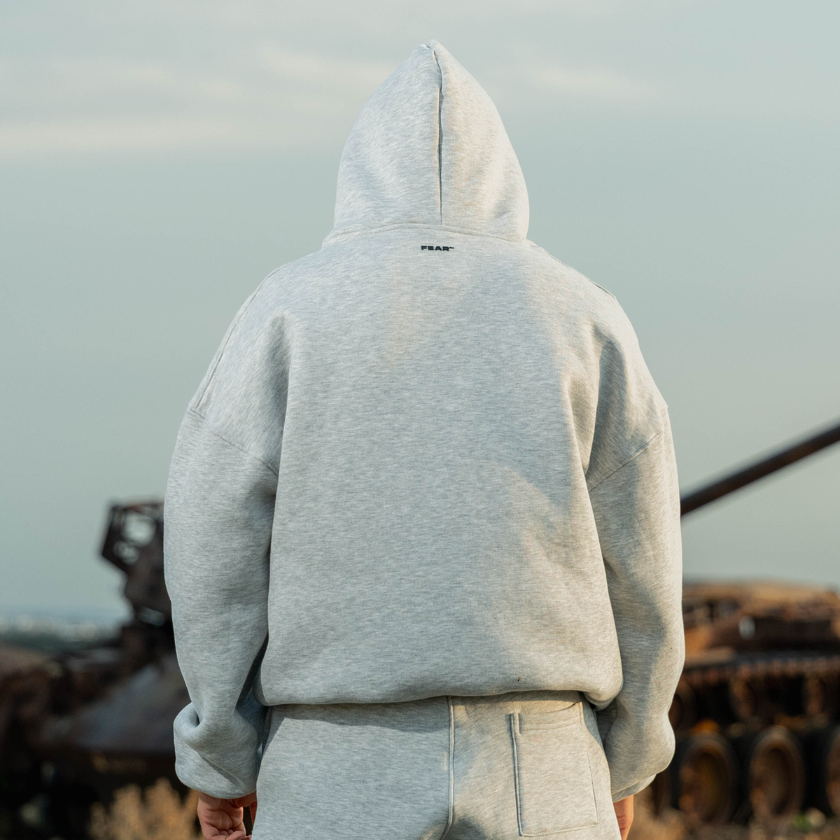 Light grey fear hoodie