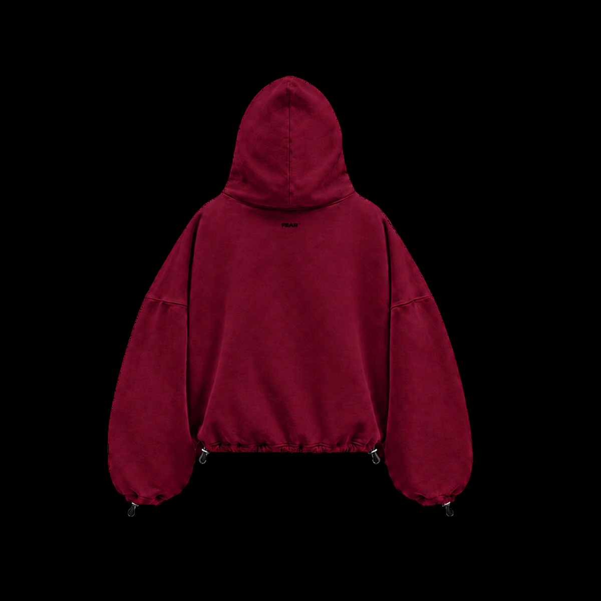 Burgundy fear hoodie
