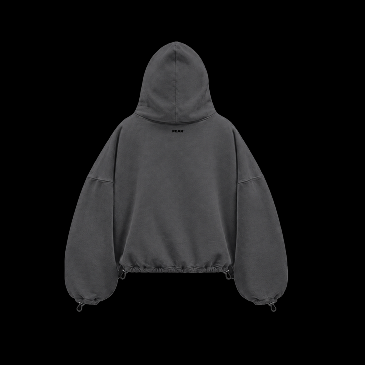 DARK grey fear hoodie