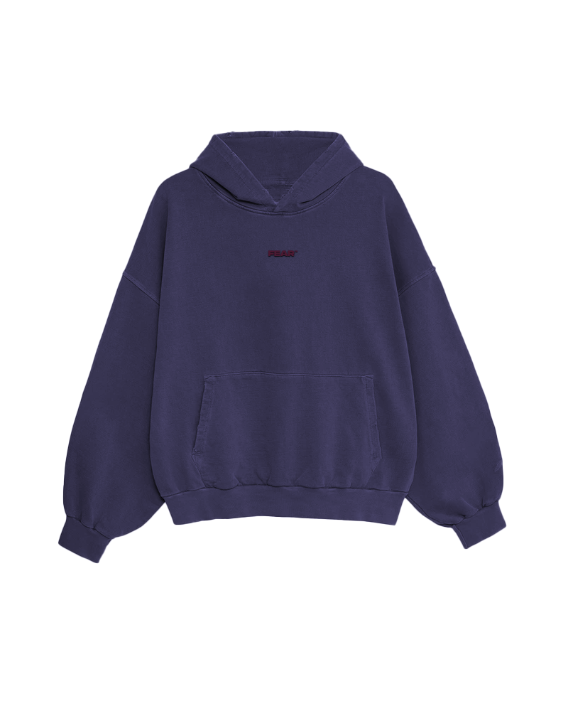 Washed dark blue hoodie