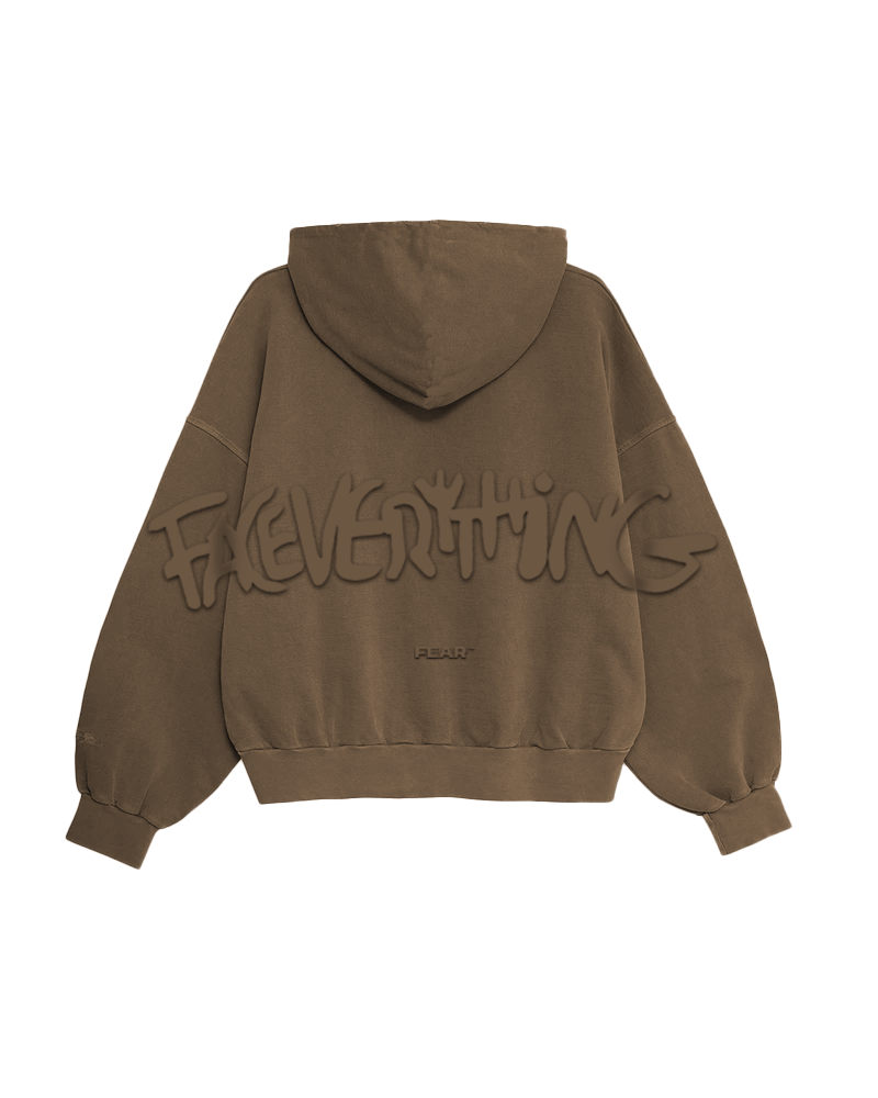 Washed brown hoodie