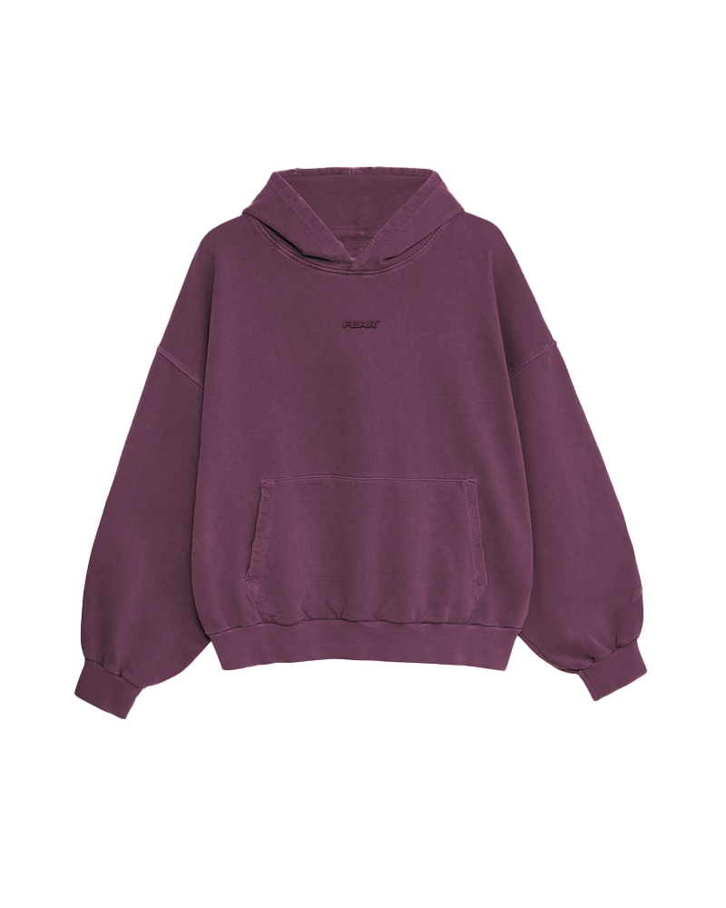 Washed burgundy hoodie