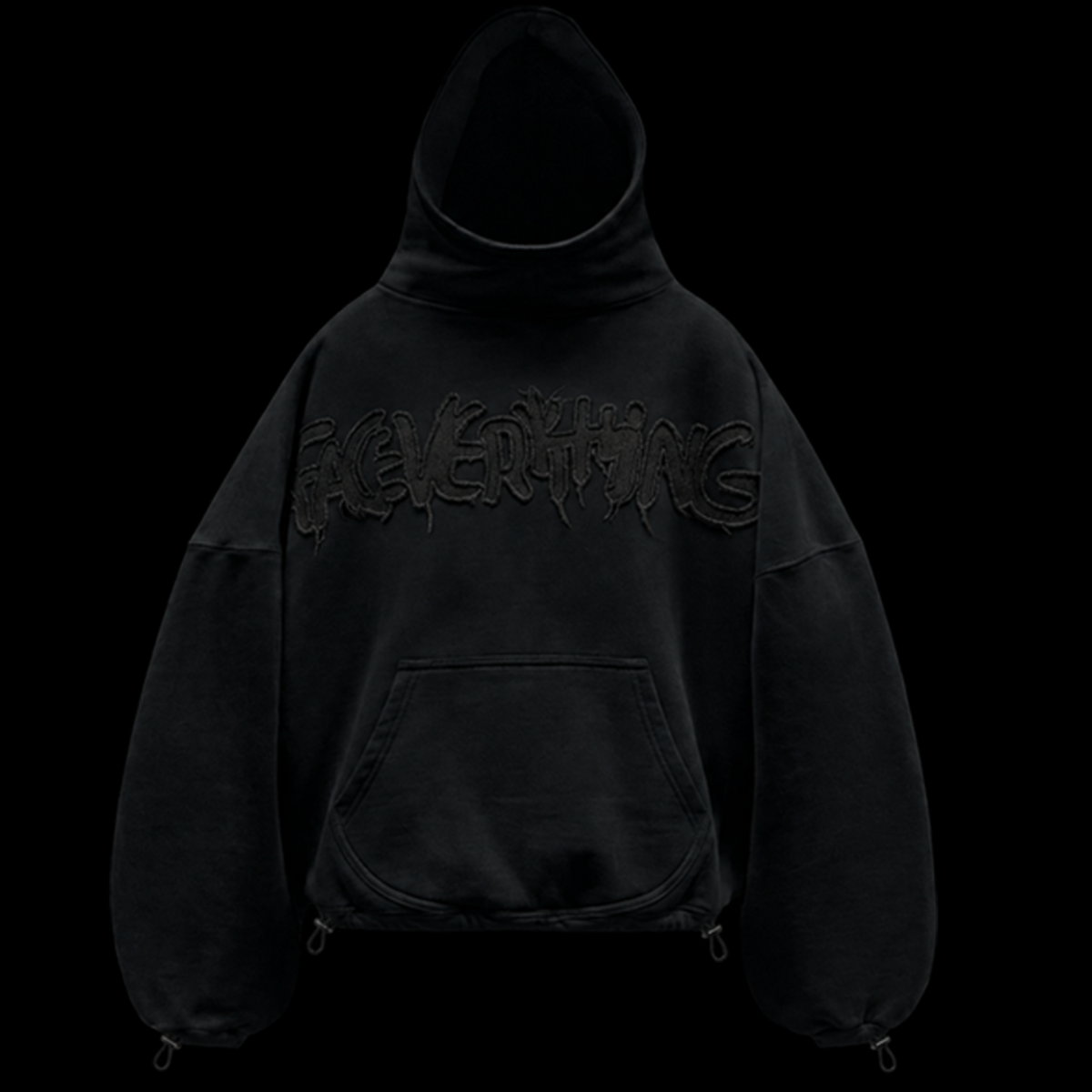 Black fear hoodie