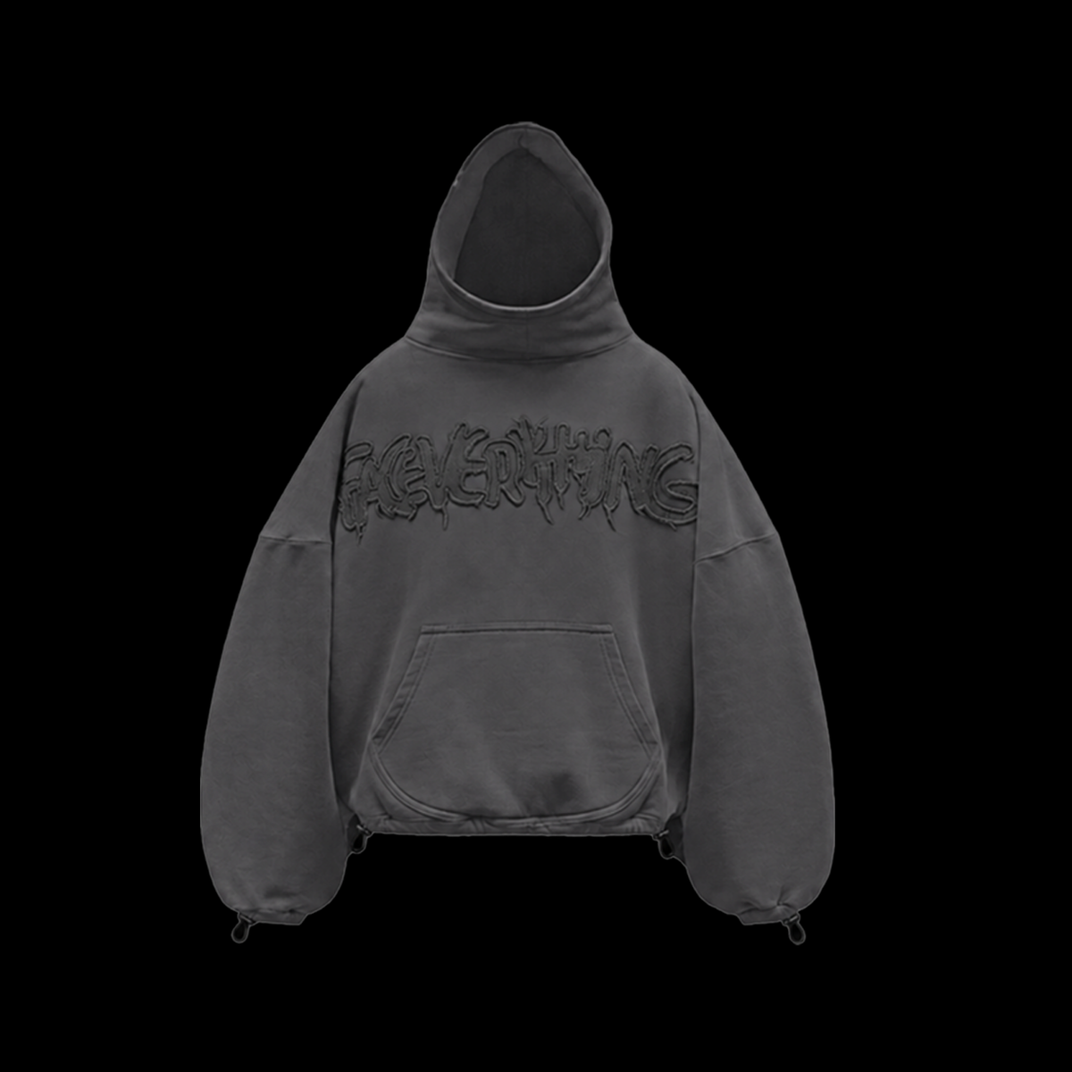 DARK grey fear hoodie
