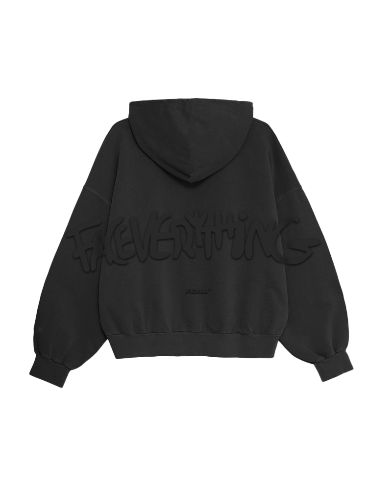 Washed black hoodie
