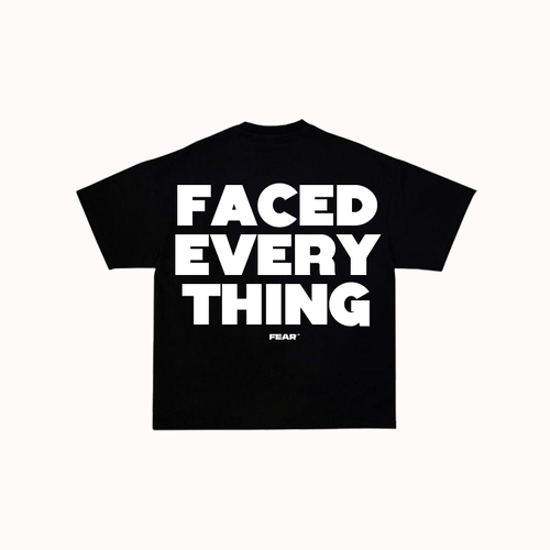 Faced everything tee black