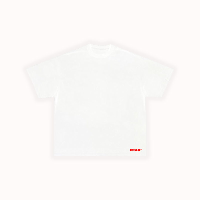 Faced everything tee white