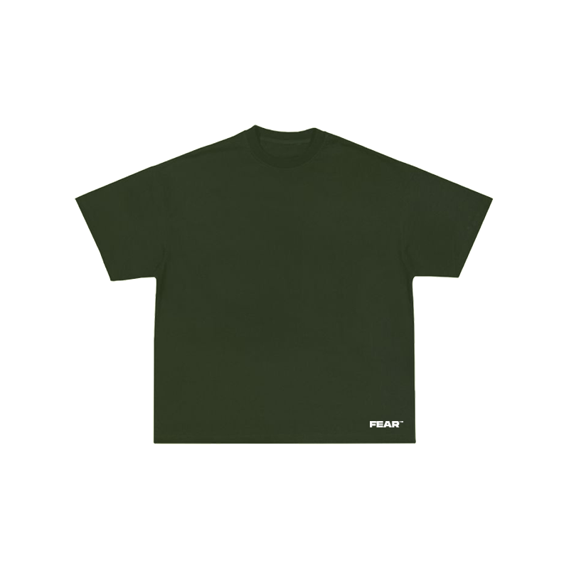 Faced everything tee green